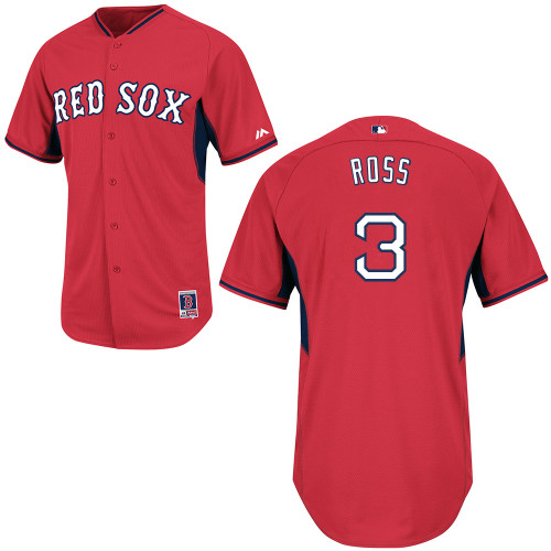 David Ross #3 Youth Baseball Jersey-Boston Red Sox Authentic 2014 Cool Base BP Red MLB Jersey